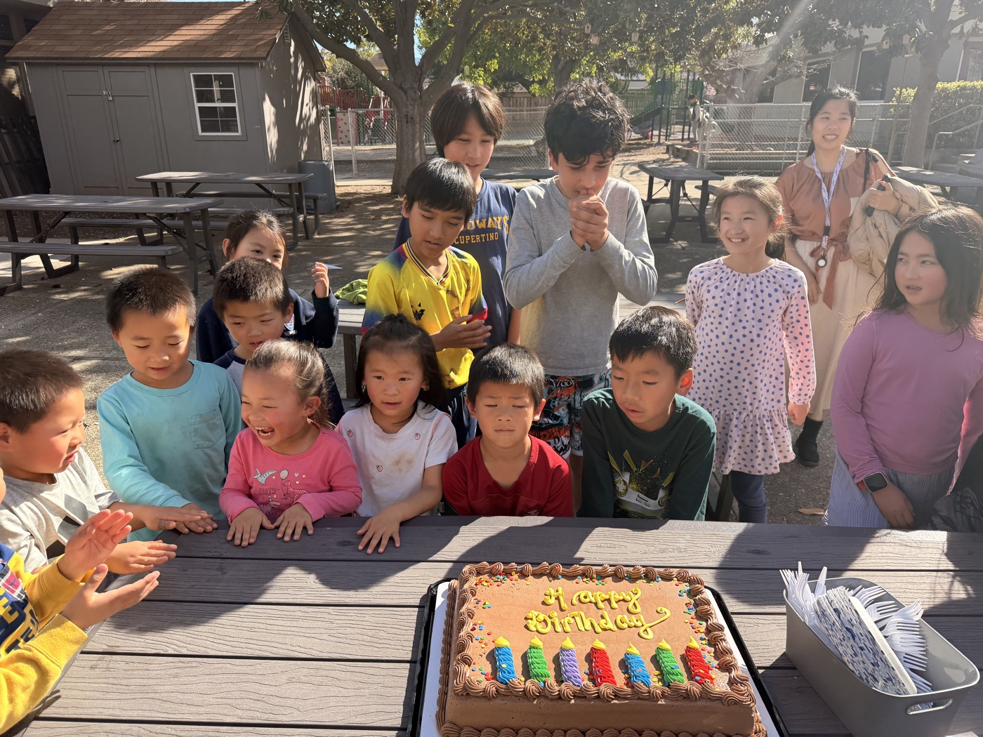 Cohort gathered for a birthday celebration
